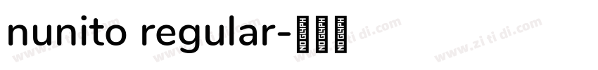 nunito regular字体转换